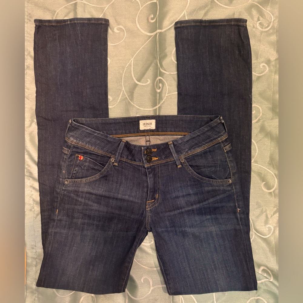 Hudson jeans dark wash made is USA size 27 in EUC